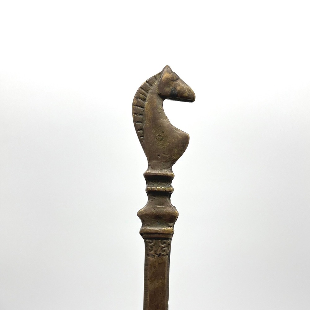 Vintage Solid Brass Horse Head Letter Opener Equestrian Desk Accessory 8.25 Inch